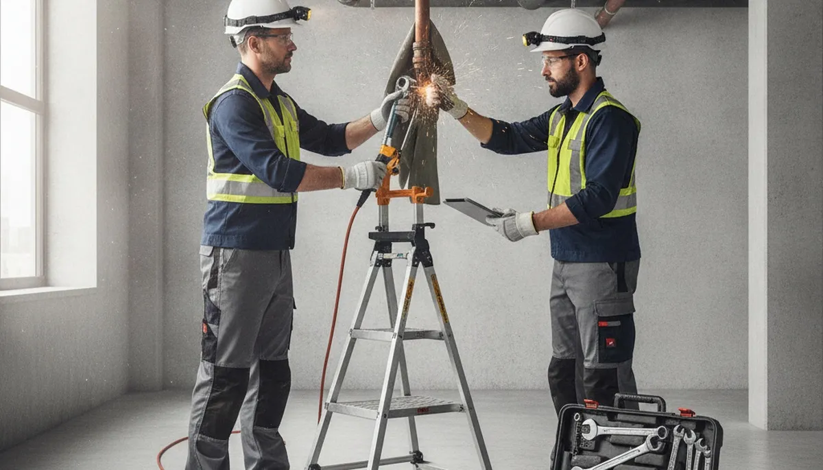 Emergency plumber repairing a pipe in Nashville, TN for 24/7 plumbing service