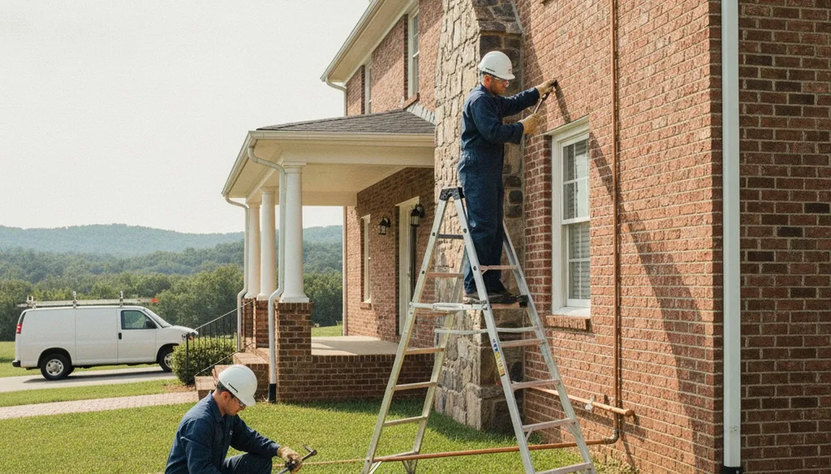 Plumber repairing pipes in Nashville, TN for plumbing repair service