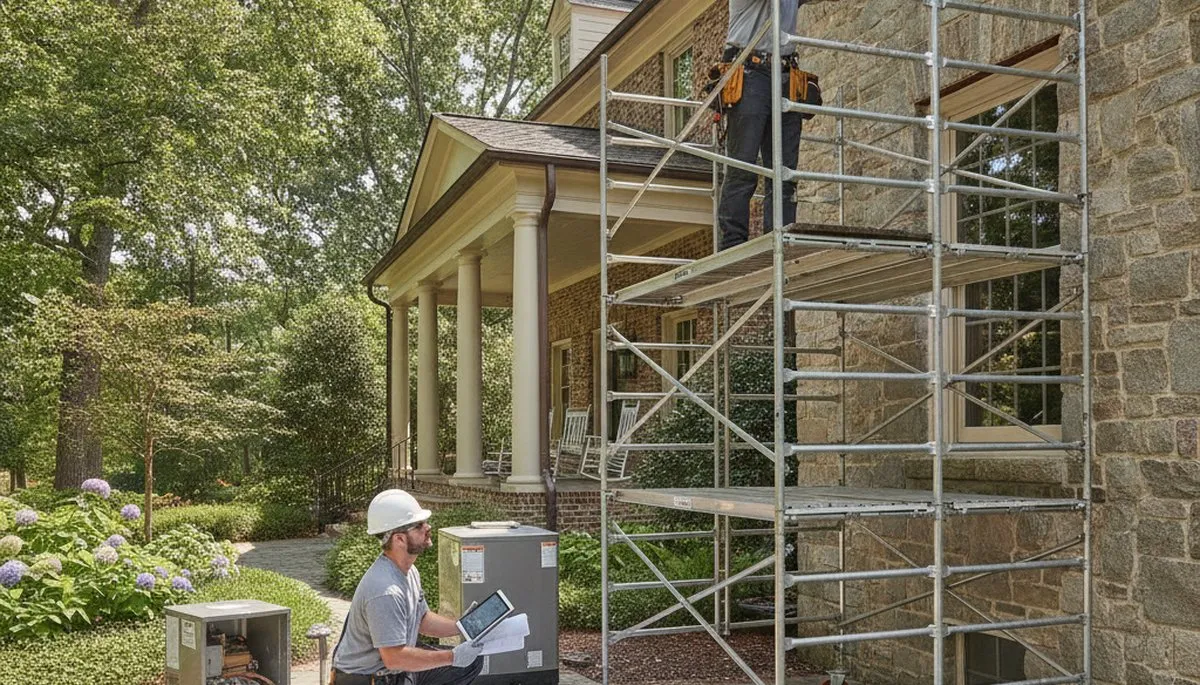 Nashville, TN plumbing repair technician servicing a residential pipe leak