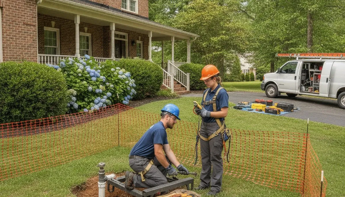 Plumber repairing a pipe in Nashville, TN for professional plumbing repair services